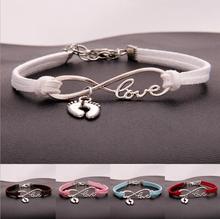 10pcs/lot Infinity Love 8 Bracelet Ankle/baby feet Charm Pendant Women/ Men Simple Bracelets/Bangles Jewelry Gift N9 2024 - buy cheap