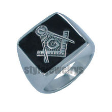 Free shipping! Men's Black Masonic Ring Stainless Steel Freemasonry symbol Masonic Ring SWR0012B 2024 - buy cheap