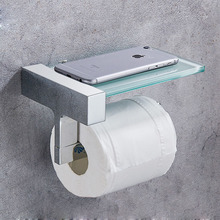 Soporte de papel higiénico de latón, accesorios de baño, soporte de pañuelos, toallero, dispensador de rollo de baño con estante de almacenamiento para teléfono 2024 - compra barato