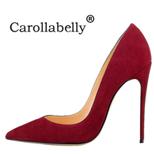 Carollabelly/женские туфли на шпильках; Черные туфли-лодочки на высоком каблуке 12 см; Соблазнительные свадебные туфли с острым носком 2024 - купить недорого