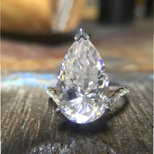 5 Carat 9X14.5mm Pear Cut Moissanite Halo Engagement Ring Classic 14K 585 White Gold Moissanite Ring Set Anniversary Ring 2024 - buy cheap