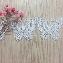 1yard Vintage White Butterfly Lace Edge Trim Embroidery Applique for Sewing Craft 2024 - buy cheap