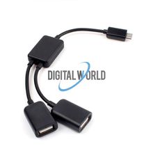 Micro USB Host OTG Adapter Cable with Dual Port Hub for Galaxy S5 S4 S3 & Table #67731 2024 - buy cheap