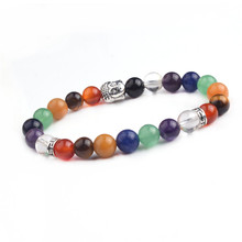 DIY 7 Colorful Natural Stone Beads Crystal Chakra Bracelet For Men Buddha Bracelets Reiki Spiritual Yoga Jewelry 2024 - buy cheap
