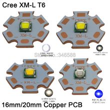 5pcs CREE XML XM-L T6 10W High Power LED Emitter Chip Cool White Warm White Neutral White Royal Blue with 16mm 20mm Copper PCB 2024 - buy cheap