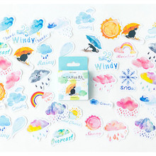 45 pcs/pack MO.CARD good weather mini paper diary sticker Scrapbooking Decoration label Wholesale 2024 - buy cheap