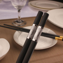 Juego de palillos chinos resistentes a altas temperaturas, palillos japoneses especiales para picar comida, color negro, dorado y plateado 2024 - compra barato