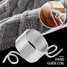 Finger Protector Stainless Steel Coil Knitting Thimble Yarn Flexible Accessories Crocheting DIY Drop Shipping 2024 - buy cheap