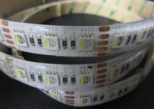 NEW 5050 SMD 4-in-1 RGBW(6500K) LED Strip;DC12V input 5m long;waterprof in silicon coating;IP65;WHITE PCB 2024 - buy cheap