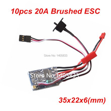 Wholesale 10pcs RC ESC 20A Brushed Car Motor Speed Controller 1/16 1/18 with brake 2024 - buy cheap