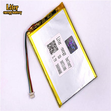 1.0MM 5pin connector 3075100 3600mah 3.7V Rechargeable lipo battery solar li ion polymer lithium battery Tablet PC 2024 - buy cheap