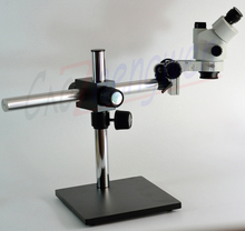 FYSCOPE 7X-45X! Single Boom Stand Trinocular Stereo Zoom Microscope Simul Focal Microscope  Smart Phone Repair Microscope 2024 - buy cheap