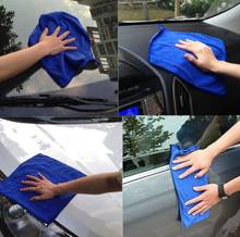 Excellent Microfiber 6PCS Blue Absorbent Wash Cloth Car Auto Care Microfiber Cleaning Towels Washing Towels Water-absorbing 2024 - buy cheap