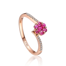 GVBORI Ruby Ring 18k Rose Gold Women Fashion Ring Luxury and Beautiful Best Gift For Wife or Girlfriend 2024 - buy cheap