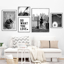 New York City View Canvas Painting Hd Printed Wall Art Picture for Living Room Modern Minimalist Black and White Poster No Frame 2024 - buy cheap