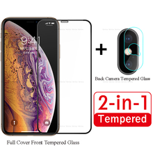 2-in-1 Protective Glass For iPhone XS Max XR X 8 7 Plus Camera Lens Protector and Screen Protector For iPhone XsMax Xr 10 Glass 2024 - buy cheap
