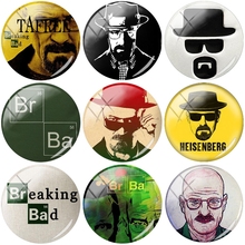 Tafree heisenberg imagem engraçada 25mm, cabochão de vidro cúpula breaking bad para pulseira colar brincos amuletos joias achados 2024 - compre barato