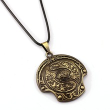 Gargantilha de colar dota 2 com 10 peças, pingente de escudo campeão imita, presente para homens e mulheres, acessórios de joias de jogo 2024 - compre barato