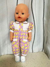 Новинка 2018, модная одежда для кукол, подходит для кукол-младенцев 43 см, трико для кукол 18 дюймов, лучший подарок для детей на день рождения 2024 - купить недорого
