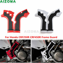 For 2013-2016 Honda CRF250R CRF450R Motorcycle Dirt Bike Motocross Enduro MX Off-Road Frame Guard Pair Protection Cover 2024 - buy cheap