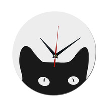 Relojes de pared de cuarzo con espejo acrílico, reloj digital moderno de gato, decoración del hogar, adhesivos para el salón, cara única, gran oferta 2024 - compra barato