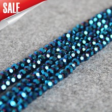 New For Bracelet 6mm Faceted Peacock Blue AB+ Colorful Glass Crystal Beads Loose Accessory Part 15inch DIY Jewelry Making Design 2024 - buy cheap