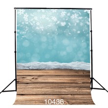Fresh Style Photography Backdrops Snowflakes Wooden Floor Solid Color Backgrounds for Photo Studio Baby Shower New Born Baby 2024 - buy cheap