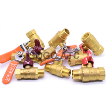 Gas natural gas brass ball valve switch long handle thicken valve butterfly handle  DN10 3/8 water valve 2024 - buy cheap