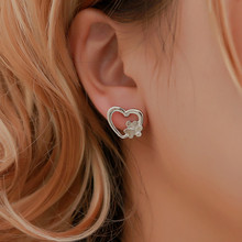 Cute Simple style Heart Cat paw Stud Earrings For Women Girls Gold Silver Color Ear Jewelry Birthday Gifts 1pair 2024 - buy cheap