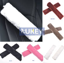 XUKEY 2Pcs Soft Faux Sheepskin Fur Car Seat Belt Shoulder Pads Cover Winter Fluffy Harness Seatbelt Covers Bag Strip Car Styling 2024 - buy cheap