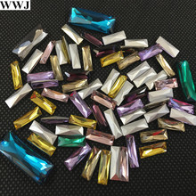 5x15mm 7x21mm Pointed Back Princess Baguette Fancy Stone Glass Crystal Rectangle 22 Colors Available For Jewerly Making 2024 - buy cheap