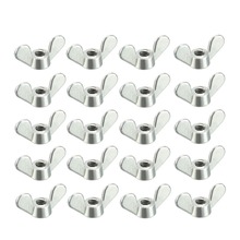 uxcell 20pcs Wing Nuts M4 M5 M6 M8 Butterfly Nut Zinc Plated Twisting Fasteners Accessory Parts for Indoor Outdoor 2024 - buy cheap