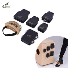 GECKO GK Series Cajon Box Drum Companions Set Including Castanets Jingle Bells Foot Tambourine Percussion Instruments 2024 - buy cheap