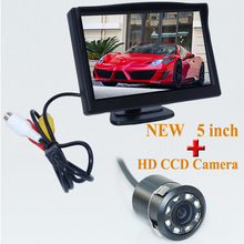 Monitor de coche Super, 5 pulgadas, 800x480 píxeles, Monitor LCD TFT a Color, de visión trasera de coche + 520 líneas de TV, cámara de visión nocturna 2024 - compra barato