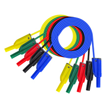 5Pcs 14AWG Silicone 4mm Banana To Banana Plug Test Probe Lead Cord Cable 1M 2024 - buy cheap