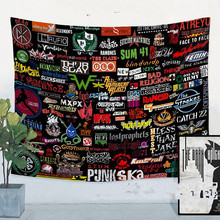 Retro Band LOGO Flag Banner Hip hop\Jazz\Reggae\Rock\Heavy metal Music Poster Tapestry Hanging Painting Background Decor Cloth 2024 - buy cheap