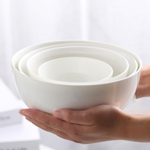 8 inch, plain white bone china big mixing bowl for dinner servies, ceramic dinner salad bowl,  japanese ramen noodle bowl 2024 - buy cheap