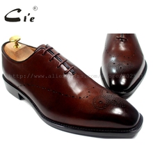 cie Square Toe Bespoke Custom Handmade Genuine Calf Leather Outsole Breathable Men's Oxfords Shoe Brown OX183 Mackayc/Blake raft 2024 - buy cheap