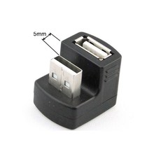 Новый Прямоугольный USB 2,0 адаптер A Male to Female удлинитель 90 180 градусов черный 2024 - купить недорого