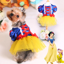 Весенне-летняя юбка для собаки товары для домашних животных Одежда для собаки Белоснежка платье костюмы размер XS-XL Бесплатная доставка 2024 - купить недорого