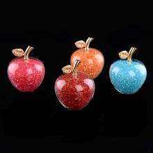 Pisapapeles de cristal colorido con piedra Natural de diamante para decoración del hogar, figuritas de frutas, regalo de recuerdo 2024 - compra barato