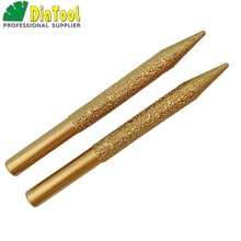 DIATOOL 2pcs 12-3/100mm CNC Taper Ball-end Cutter Carving Tool Rotary Burrs For Granite Marble Diamond Engraving Bits 2024 - buy cheap