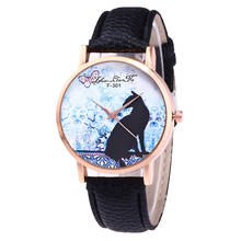 Hot Fast Shipping Cute Cat Women Girl Fashion Watches Casual Leather Strap Analog Quartz Round Wrist Watch Relogio Feminino  #20 2024 - buy cheap