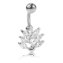 1pc Silver Plated And Gold Color Peacock Shape Zircon Crystal Belly Button Ring Navel Piercing Body Jewelry Piercings 2024 - buy cheap