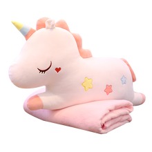 Lovely doll Unicorn plush toy sleeping pillow doll office air conditioning blanket for men and women's birthday gift 2024 - buy cheap