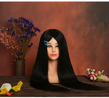 26" 100% Human Hair Mannequin Head Hairdressing Practice Training Mannequin Heads For Hairdresser Dolls Head Training Head 2024 - buy cheap