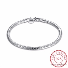 Lekani statement pulseira de prata esterlina 925, 4mm, de corrente de cobra, para mulheres e meninas, joias finas 2024 - compre barato