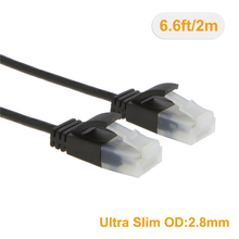 2-Pack UTP 10 Gigabit 500MHz Ultra Thin Cat6a Ethernet Patch Cable,Ultra Slim High Speed RJ45 LAN Network Cable for Modem 2024 - buy cheap