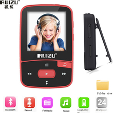 Оригинальный RUIZU X50 Спортивный Bluetooth MP3 плеер 8 Гб клип мини с экраном Поддержка FM, запись, электронная книга, часы, шагомер 2024 - купить недорого