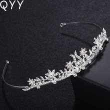 Crystal Bridal Crown Headband Tiara Wedding Accessories For Woman Rim for Hair  Hairband Flower Rhinestone Crown Jewelry 2024 - buy cheap